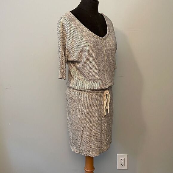 Woolrich Women's Beige and Black Drawstring Skipper Dress - Picture 2 of 12